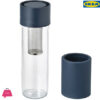 IKEA EFTERSTRAVA Travel Mug, Clear Glass / Silicone