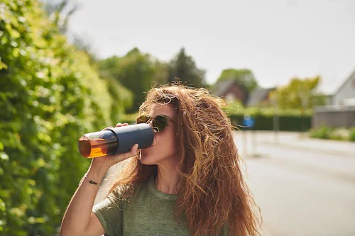 Ikea Efterstrava Travel Mug, Clear Glass / Silicone