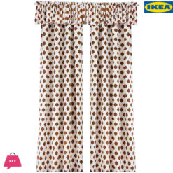 IKEA EKSPINNARE Pair of Curtains with Valance, 145 x 300 cm Brown