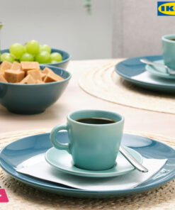 Ikea Fargklar Cup With Saucer Matt Light Turquoise 250Ml - Image 2