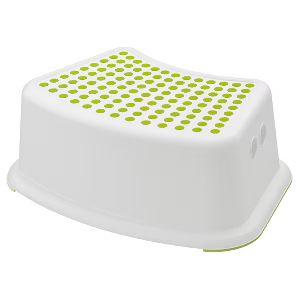 Ikea Försiktig Children'S Stool White / Green 9 Ikea Försiktig Children'S Stool White / Green