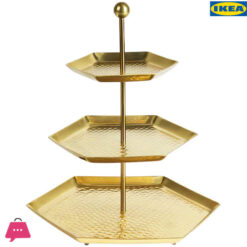 IKEA GOKVALLA Serving Stand Golden Set