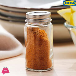 IKEA GULDFISK Spice Jar Clear Glass / Stainless Steel