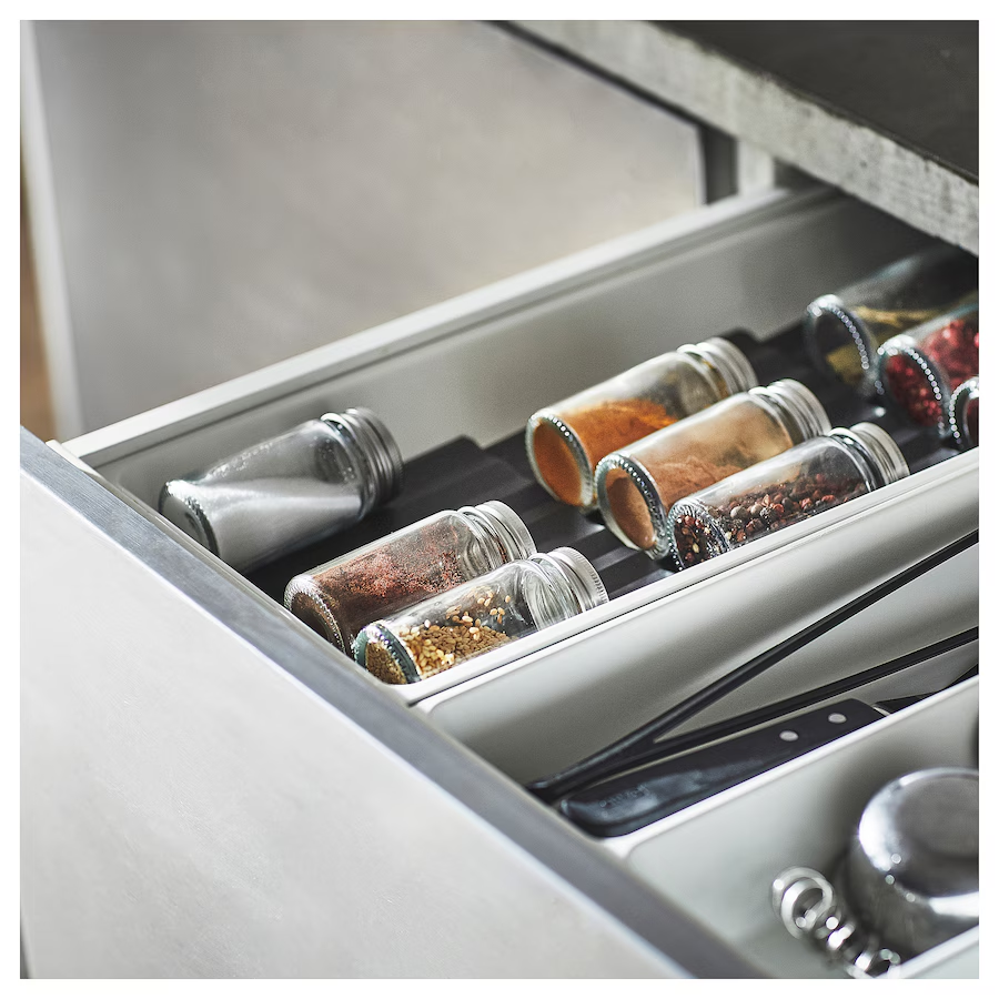 Ikea Guldfisk Spice Jar Clear Glass / Stainless Steel