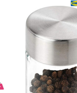 Ikea Ortfylld Spice Jar, Glass / Stainless Steel Set Of 2 - Image 2