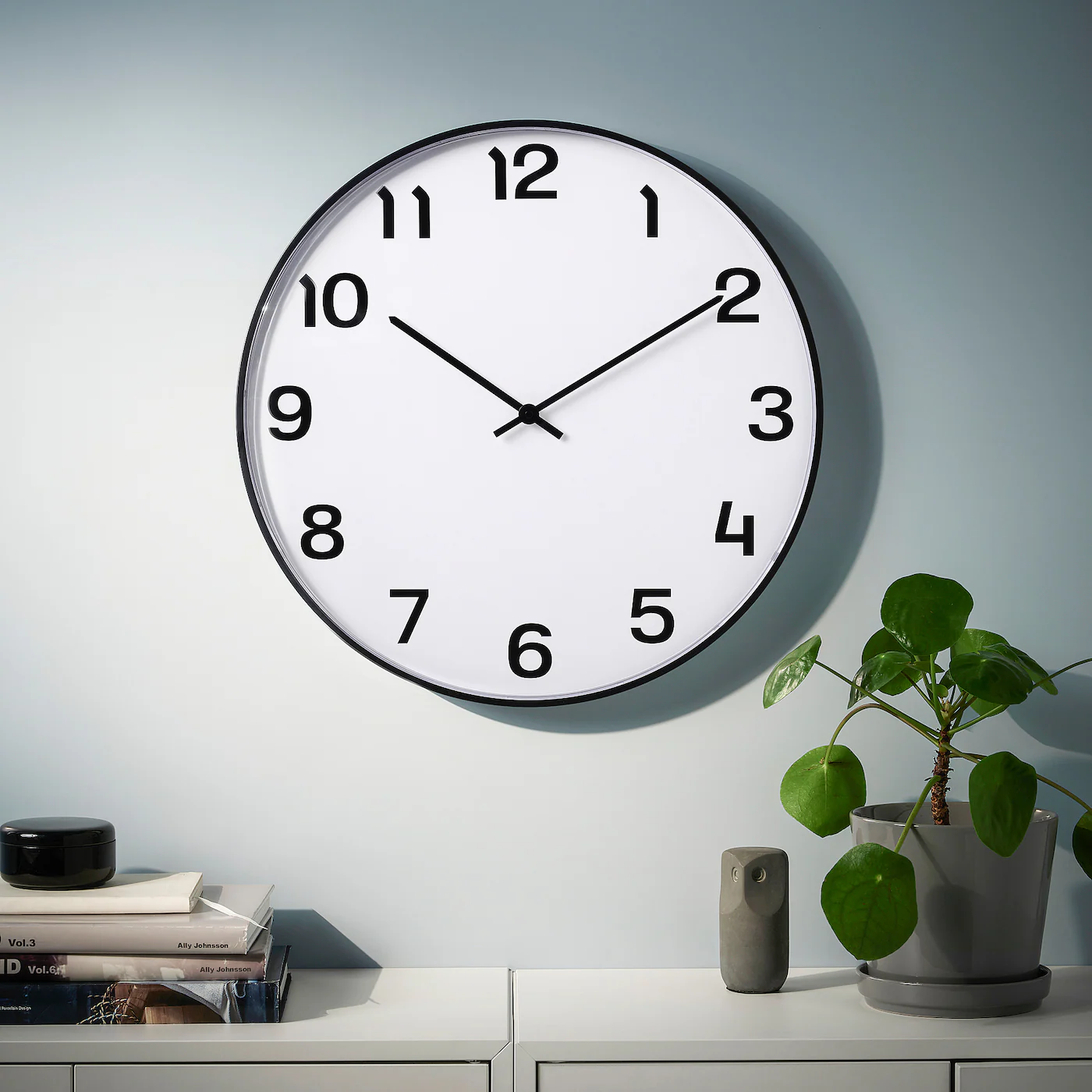 Ikea Pluttis Wall Clock, Black 28 Cm