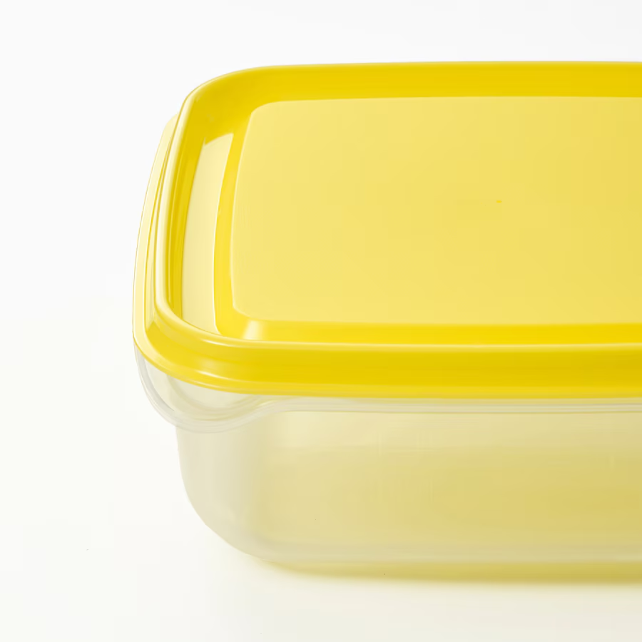 Ikea Pruta Food Container Yellow Set Of 3