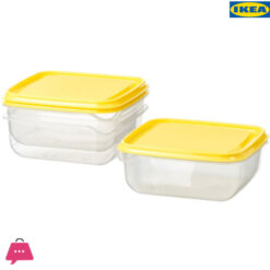 IKEA PRUTA Food Container Yellow Set of 3