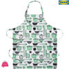 Ikea Rinnig Apron, White / Green / Patterned