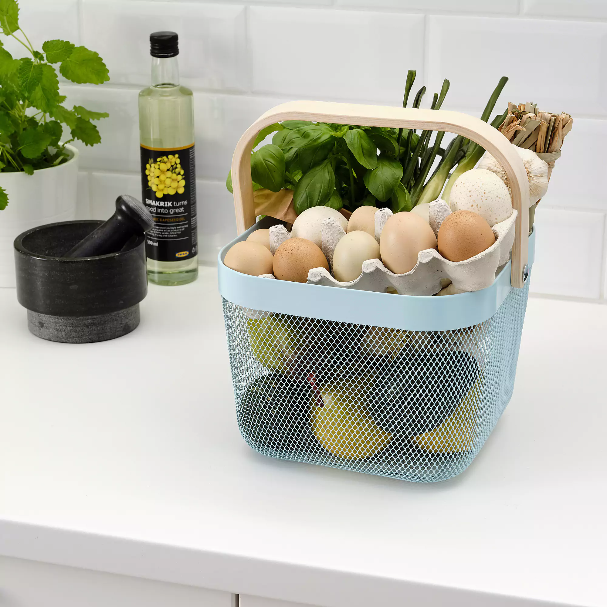 Ikea Risatorp Basket In Pale Blue