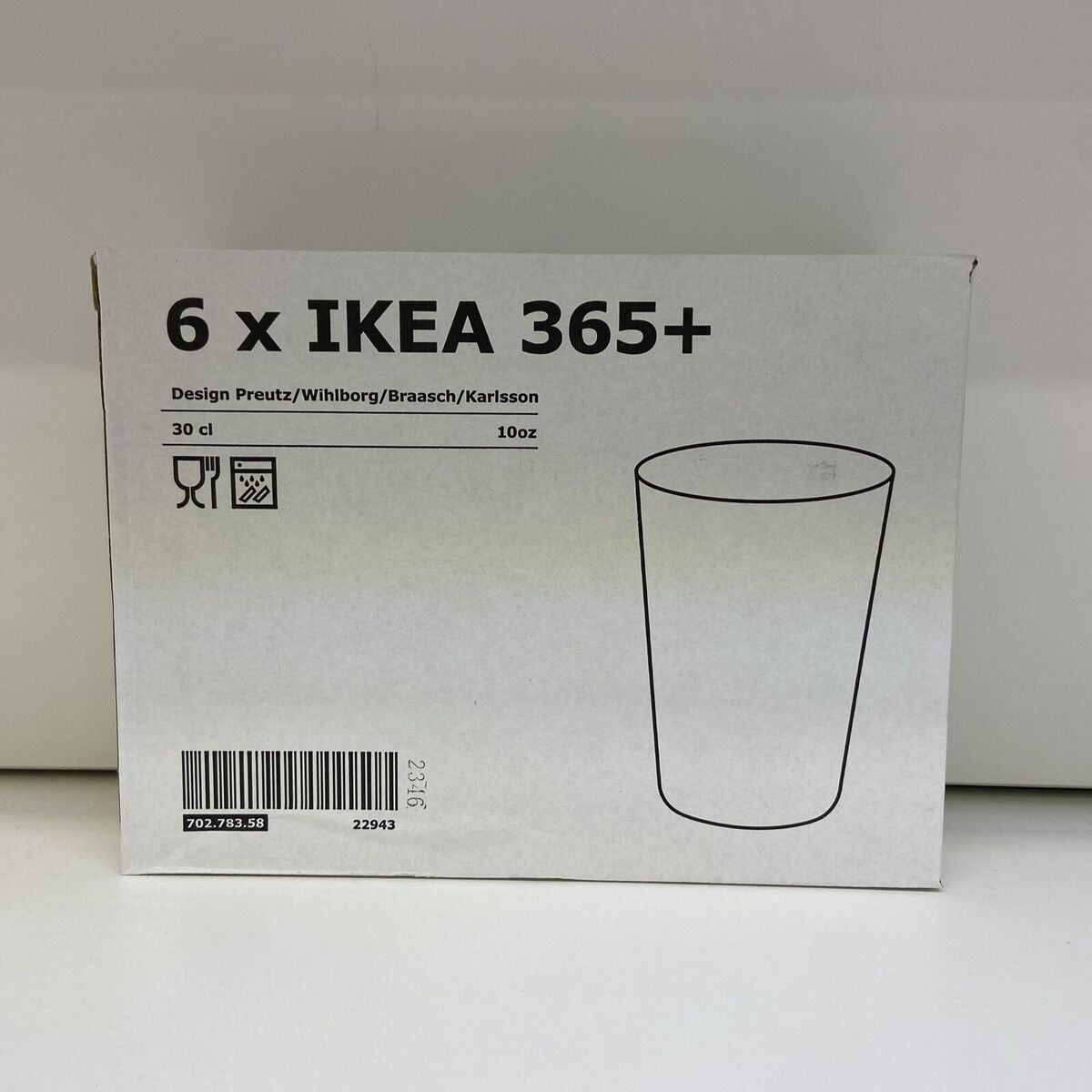 Ikea Round Clear Glass 6 Pack Set 30 Cl