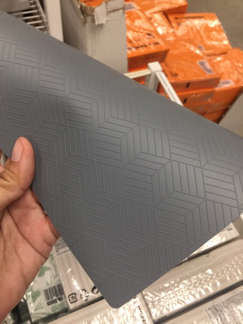 Ikea Slira Place Mat, Easy To Wipe, Grey Synthetic Rubber 36X29 Cm