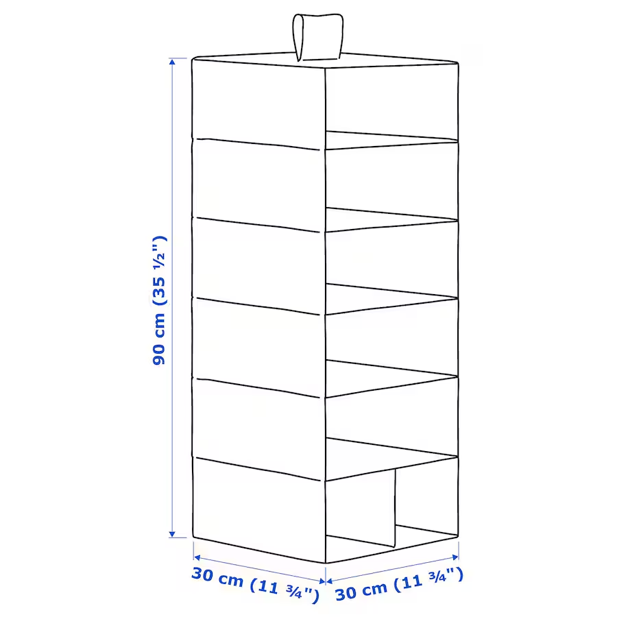 Ikea Stuk Storage With 7 Compartments Set 30 X 30 X 90 Cm