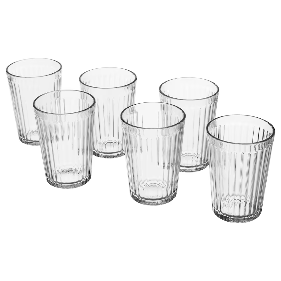 Ikea Vardagen Glass Clear Glass 6 Pack Set