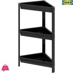 IKEA VESKEN Corner 3 Layer Shelf, Black