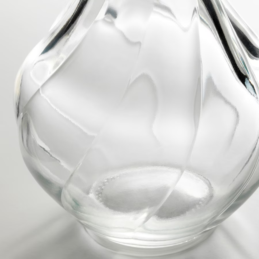 Ikea Viljestark Vase Clear Glass 17 Cm