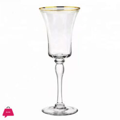 MIKASA Crystal Gold Rim Austria Stemmed Wine Glass - Set of 6