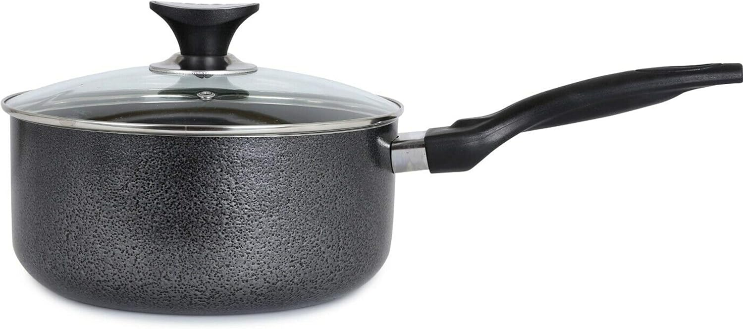 Non Stick Royal Saucepan Pot Stock With Glass 20 Cm - 50130