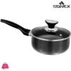 Non Stick Royal Saucepan Pot Stock With Glass 18 Cm - 50129
