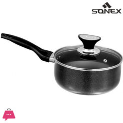 Non Stick Royal Saucepan Pot Stock with Glass  CM - 16