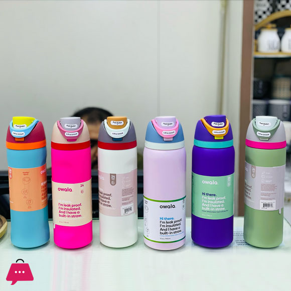 Owala Freesip Thermos Cup 24/32Oz Double-Layer Stainless Steel Water Bottle 3 Owala Freesip Thermos Cup 24/32Oz Double-Layer Stainless Steel Water Bottle