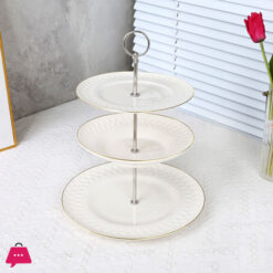Privilege 3 Tier Cake Stand Ceramic Cupcake Dessert Stand