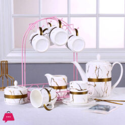 Privilege Ceramic Tea Set With Stand 17 Pcs