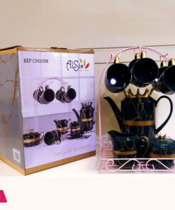 Privilege Ceramic Tea Set With Stand 17 Pcs - Image 4