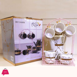 Privilege Ceramic Tea Set With Stand 17 Pcs