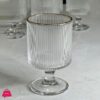Ripple Effect Low Foot Real Crystal Gold Rim Glass - Set Of 6