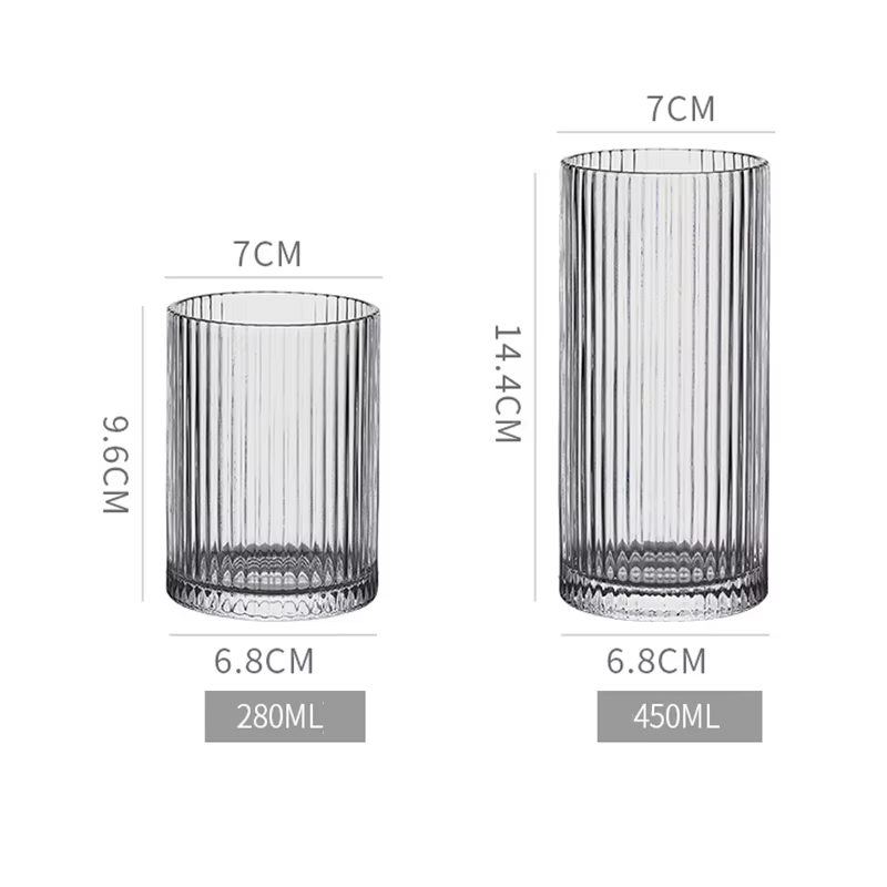 Rossel Crystal Self Linning Easy Grip Drink Glass Set Of 6