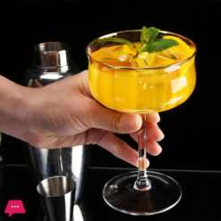 Roxburgh Real Crystal Martini Glass With Gold Rim &Amp; Long Stem - 10Oz - Set Of 6