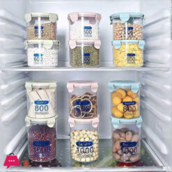 Safety Environmental Friendly Transparent Tall Straight Sided Plastic Food Storage Jar