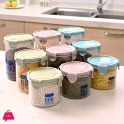 Safety Environmental Friendly Transparent Tall Straight Sided Plastic Food Storage Jar