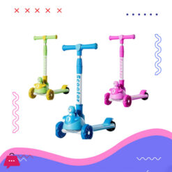 Scooter for children aged 1-12 years old boys and girls ride on the sliding baby yo-yo cartoon scooter