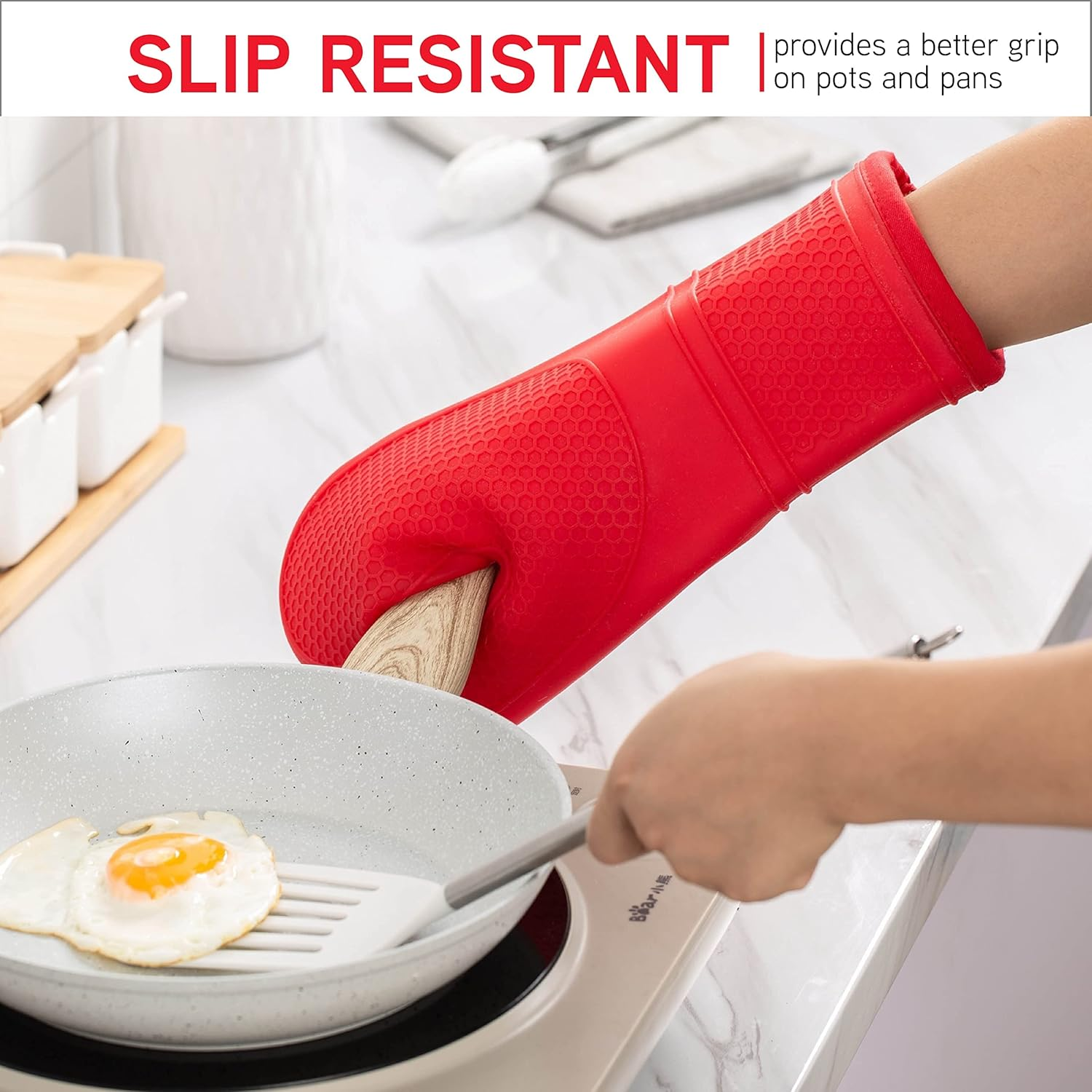 Silicone Oven Mitts Heat Resistant Pair