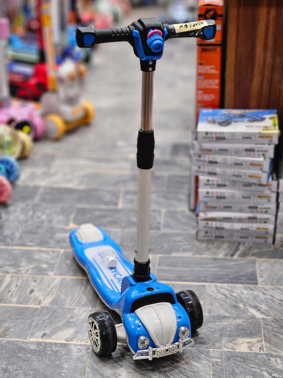 Smart 3 Wheel Kids Scooter With Height Adjustable &Amp; Music With Projector Light