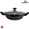 Sonex Cooking Wok – Glass Lid – Nonstick - 36 cm