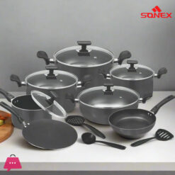 Sonex Non-Stick Kitchen set Carrolli Gift Pack Cookware set With Glass  Random Color Best Quality