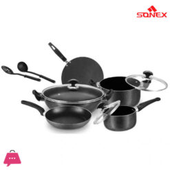 Sonex Non-Stick Hefty Gift Pack Cookware set With Glass Lid Best Quality