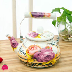 Thickened Flat-Bottom Pear-Shaped Enamel Kettle Teapot 2.5 Liter