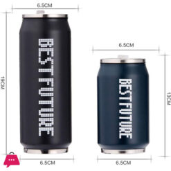 Vacuum Insulated Stainless Steel Cans Thermos Mug Hot And Cold Drink Water Bottles Portable Straw