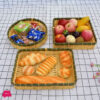 Washable Cane Material High Quality Fruite Basket Set of 3