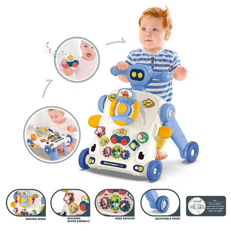 5 In 1 Activity Musical Baby Walker Multifunctional Baby Push Walker Toys