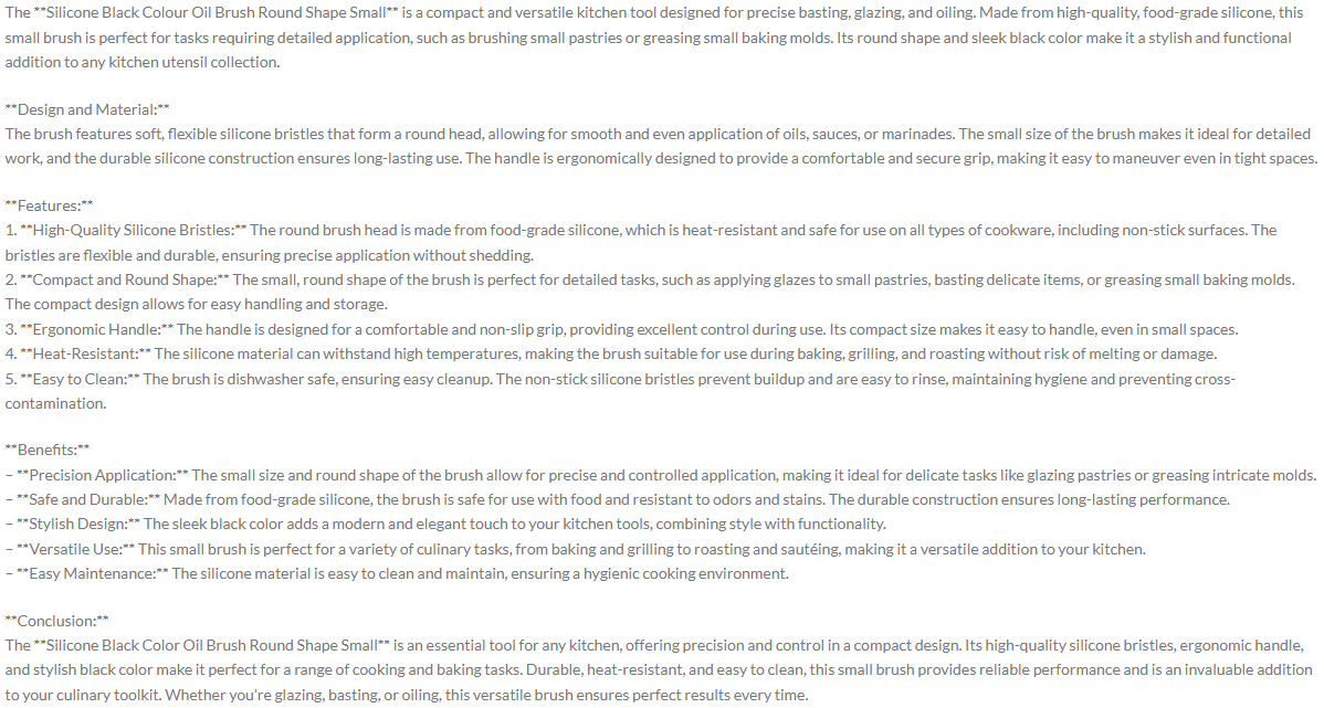 1 Pcs Bbq Tool Silicone Bbq Oil Brush