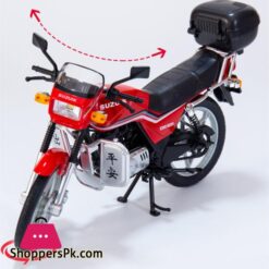 Suzuki Gs125 Alloy Retro Motorcycle Model Diecast Metal Classic Street Motorcycle Model Sound Light Simulation Kid Toy Gift 1:12