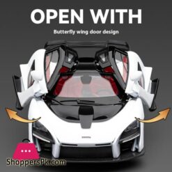 1:24 Mclaren Senna Super Sports Mini Gt Alloy Diecast Model Vehicle Simulation Sound &Amp; Light Birthday Gifts Box For Boyfriend