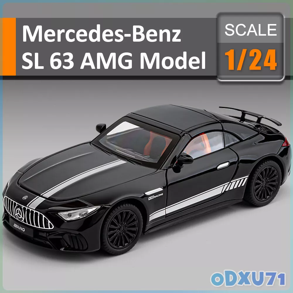 1:24 Scale Model Car Mercedes-Benz Amg Sl63 Diecast Toy Cars Vehicle Boy Gifts