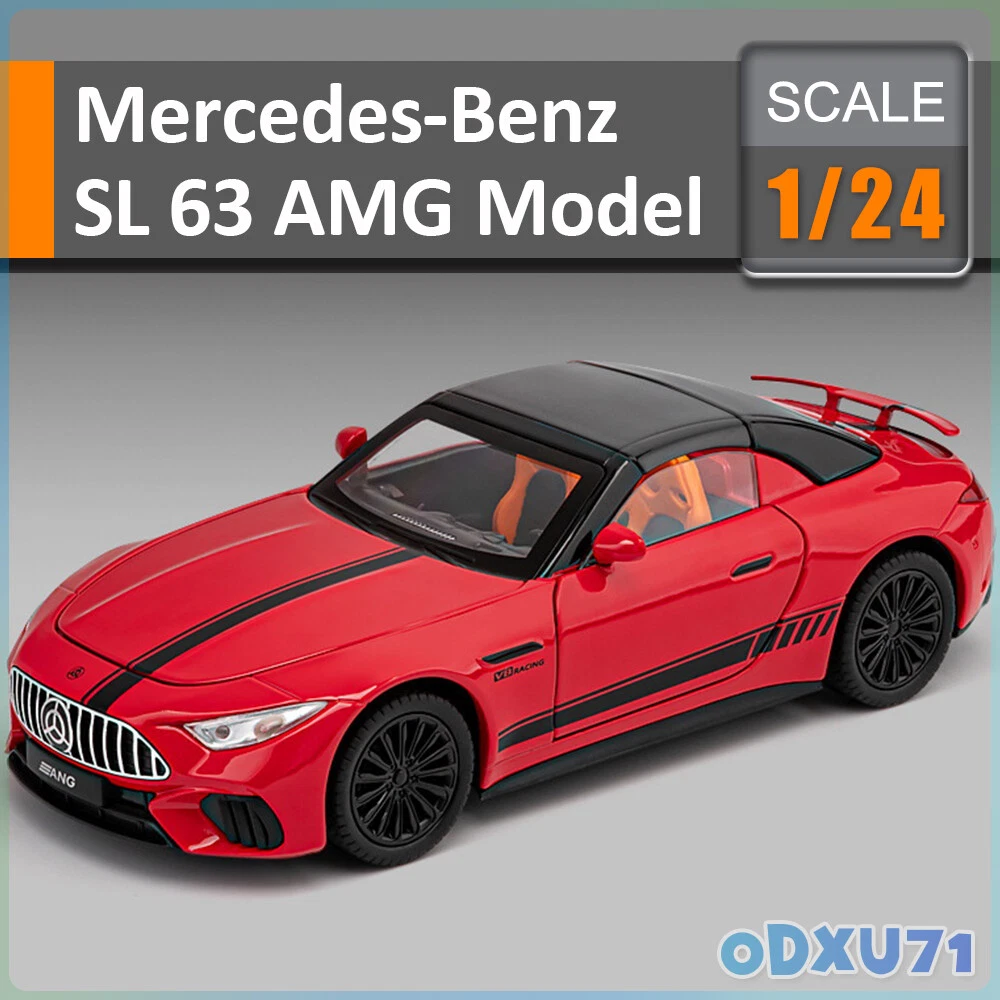 1:24 Scale Model Car Mercedes-Benz Amg Sl63 Diecast Toy Cars Vehicle Boy Gifts