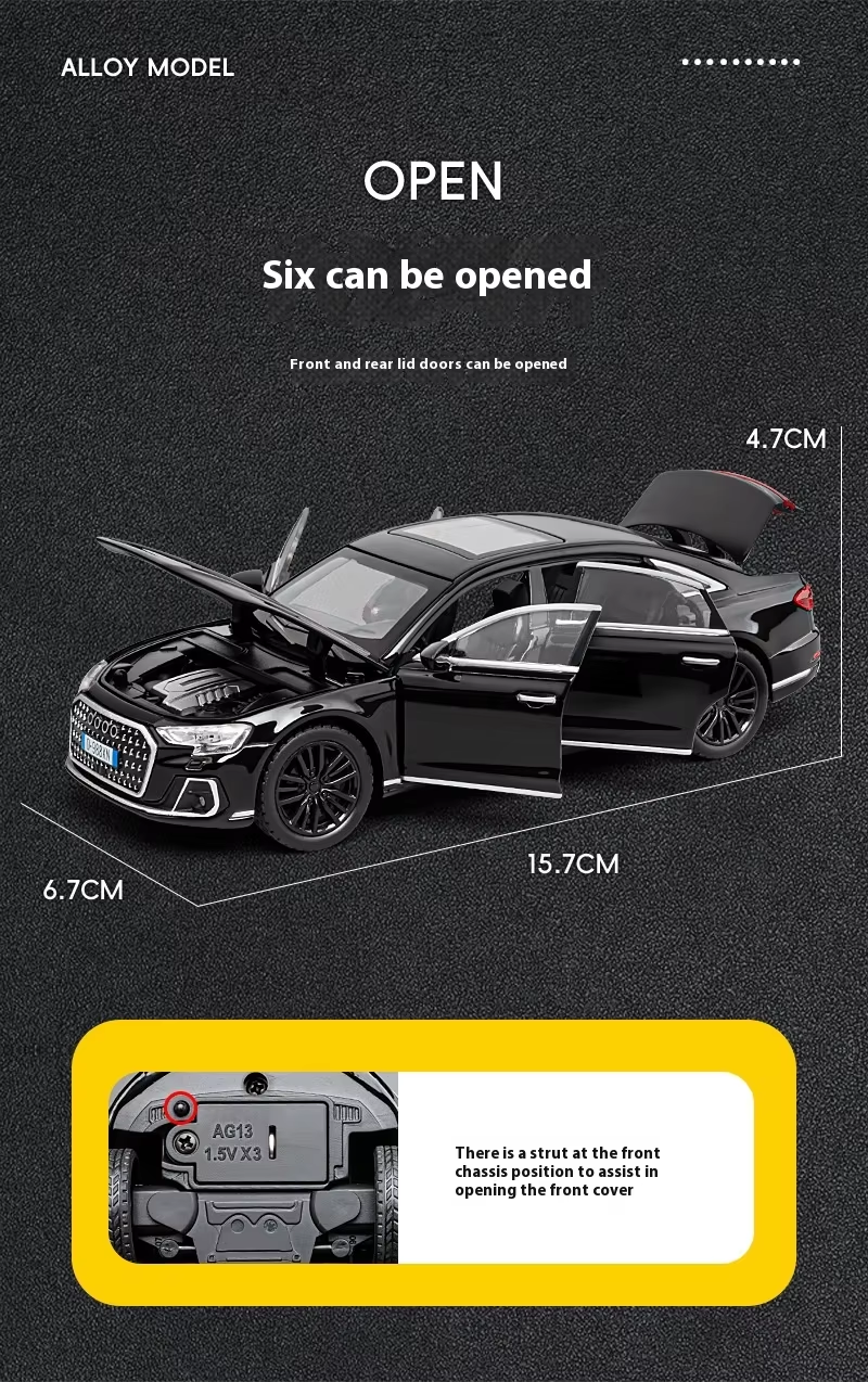 1:32 Audi A8 Car Toy Alloy Dieast Metal Model Car